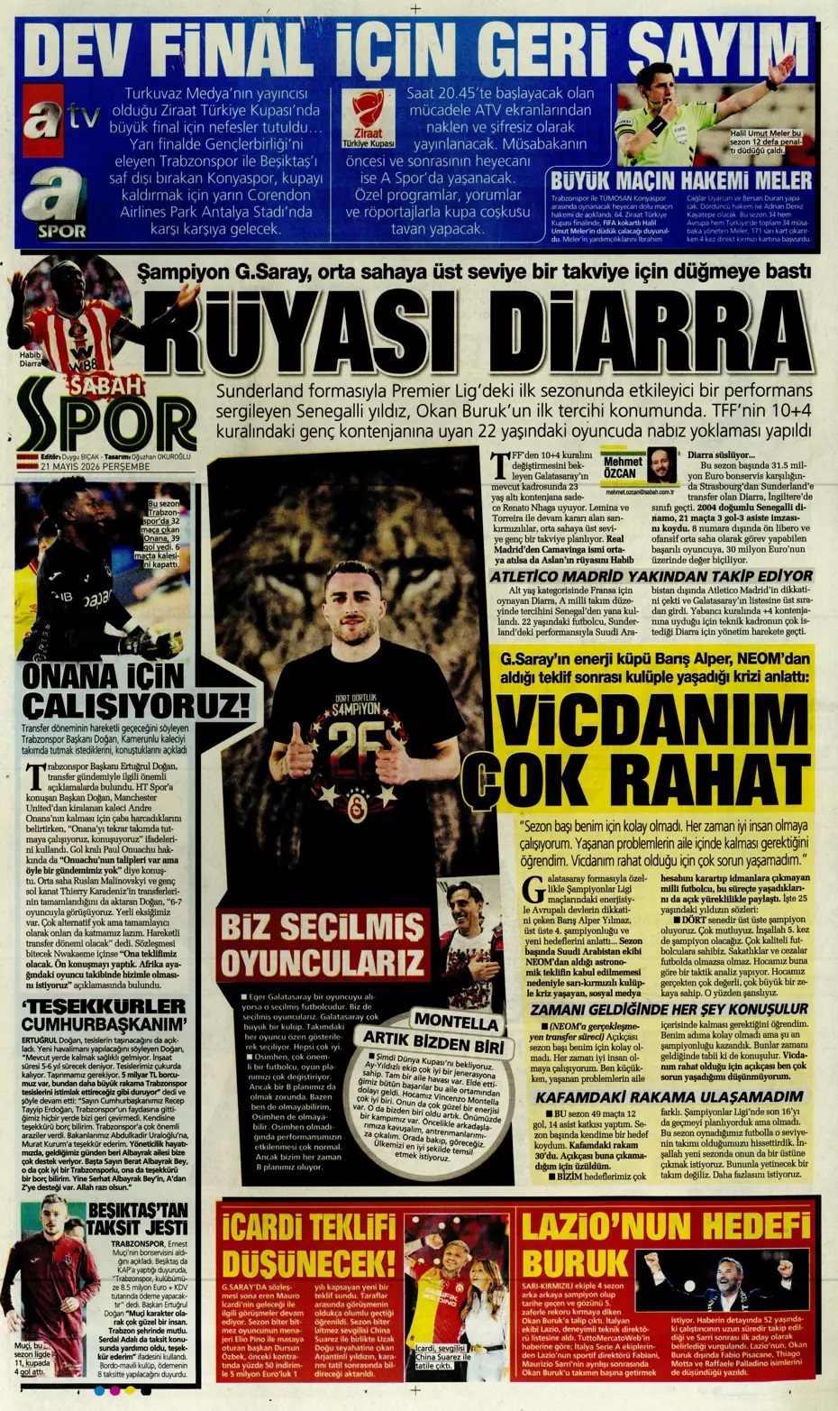 B planı olmak zorunda! Spor basını bugün ne yazdı? (21 Mayıs) - 10. fotoğraf