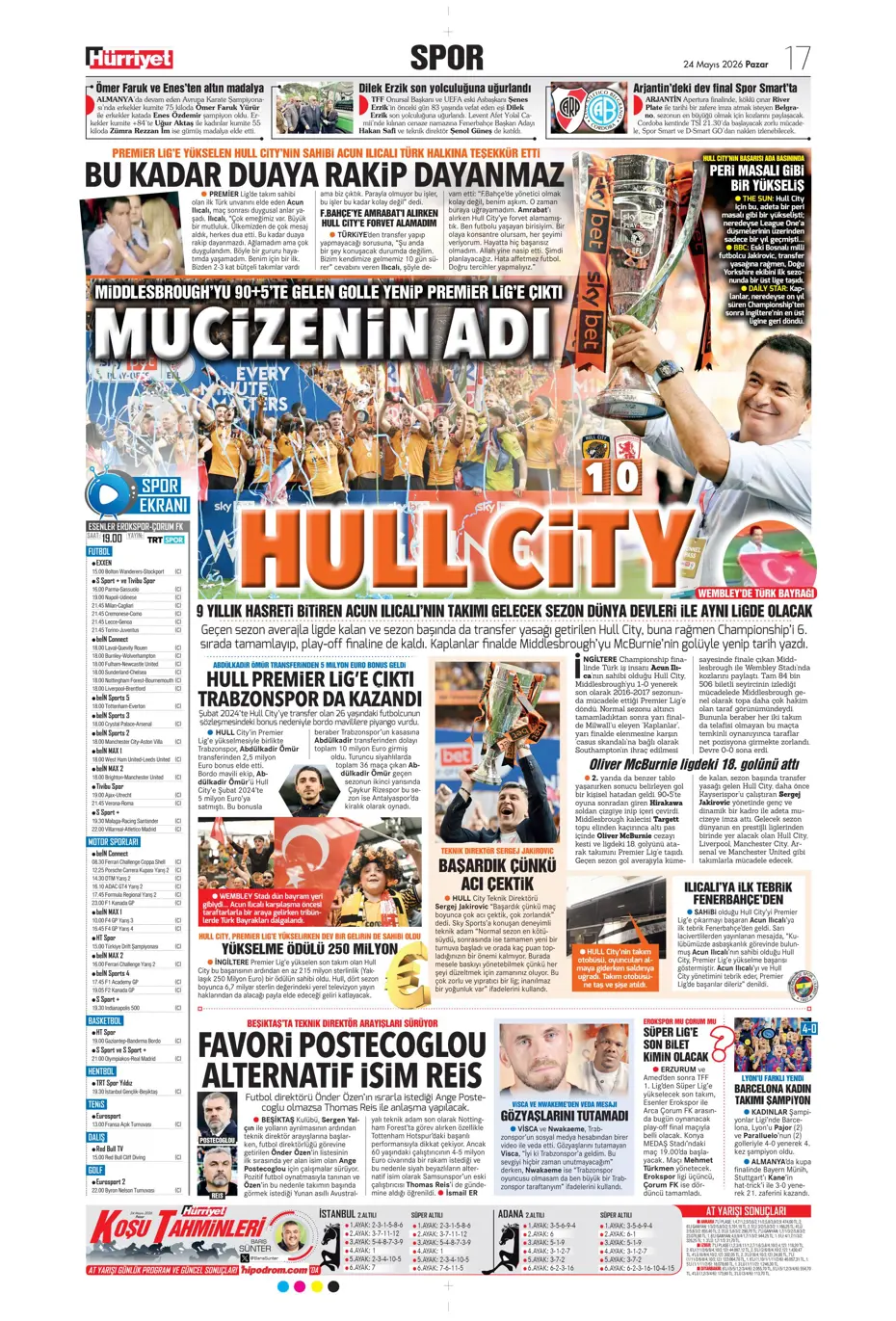 Acun Ilıcalı tarihe geçti | Spor manşetleri - 1. fotoğraf