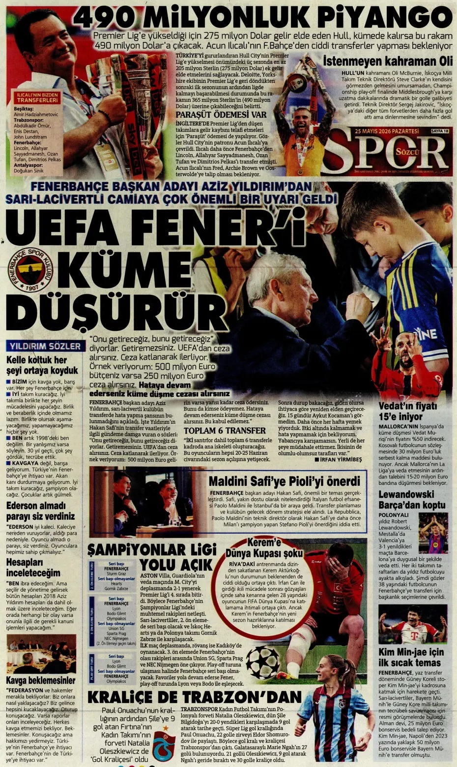 Salah, Fenerbahçe'ye 'Evet' dedi! Spor basını bugün ne yazdı? (25 Mayıs) - 5. fotoğraf