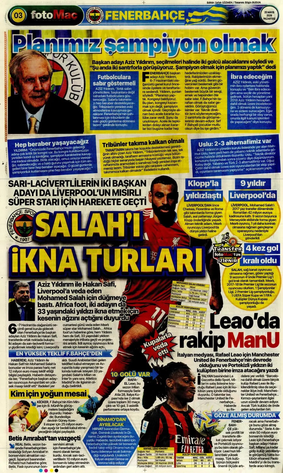 Salah, Fenerbahçe'ye 'Evet' dedi! Spor basını bugün ne yazdı? (25 Mayıs) - 10. fotoğraf