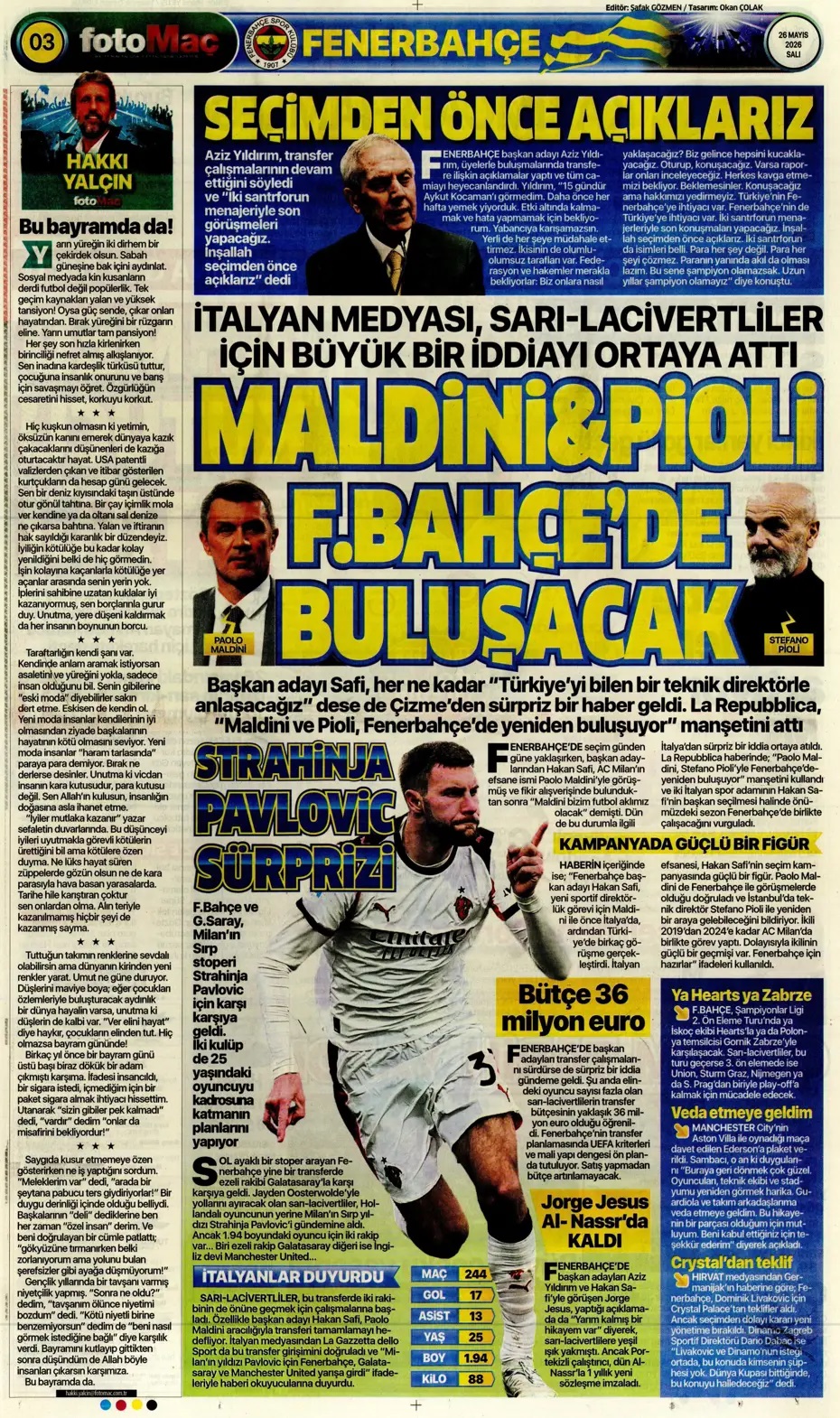 Benfica'dan Yunus Akgün'e kanca! Spor basını bugün ne yazdı? (26 Mayıs) - 5. fotoğraf
