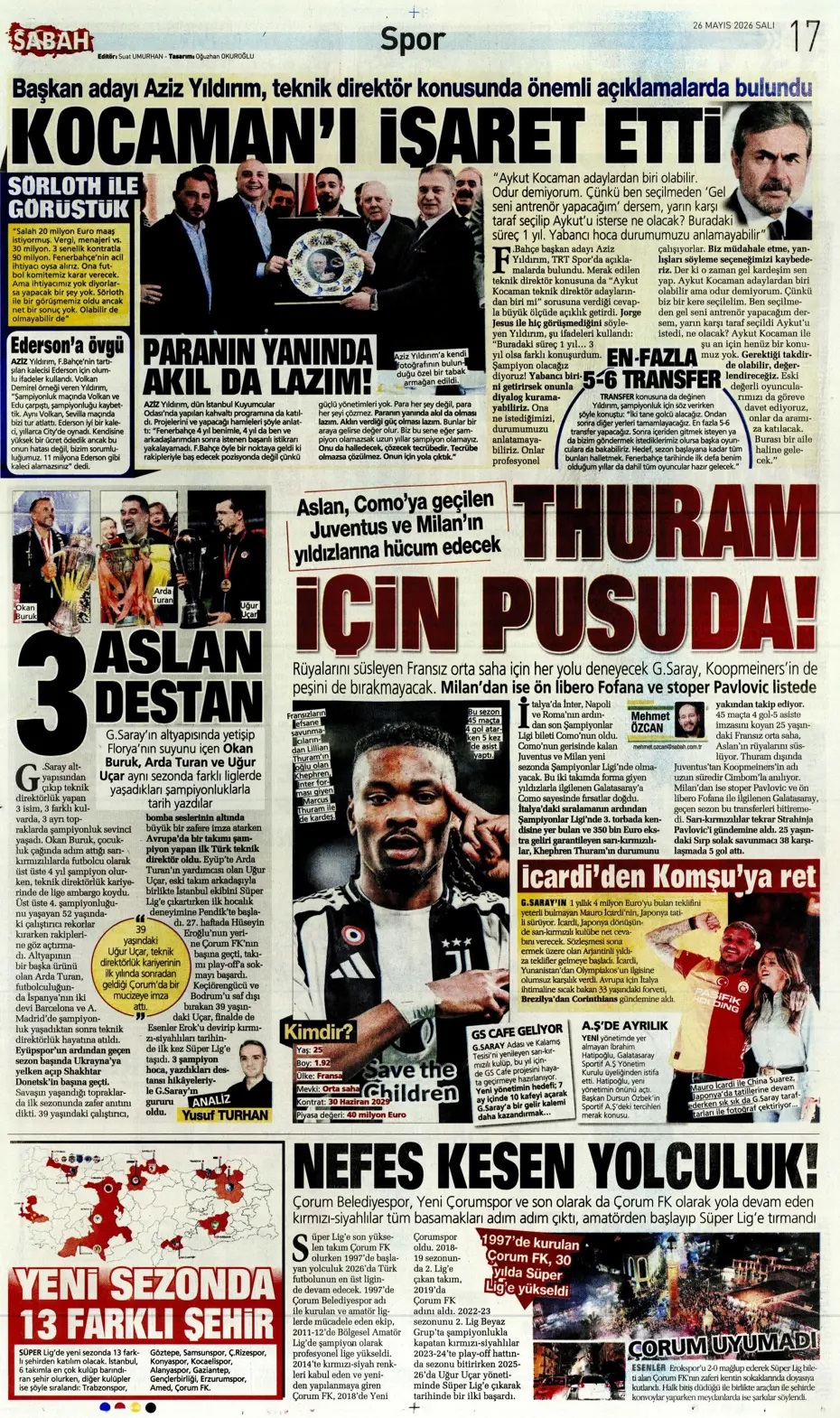 Benfica'dan Yunus Akgün'e kanca! Spor basını bugün ne yazdı? (26 Mayıs) - 2. fotoğraf