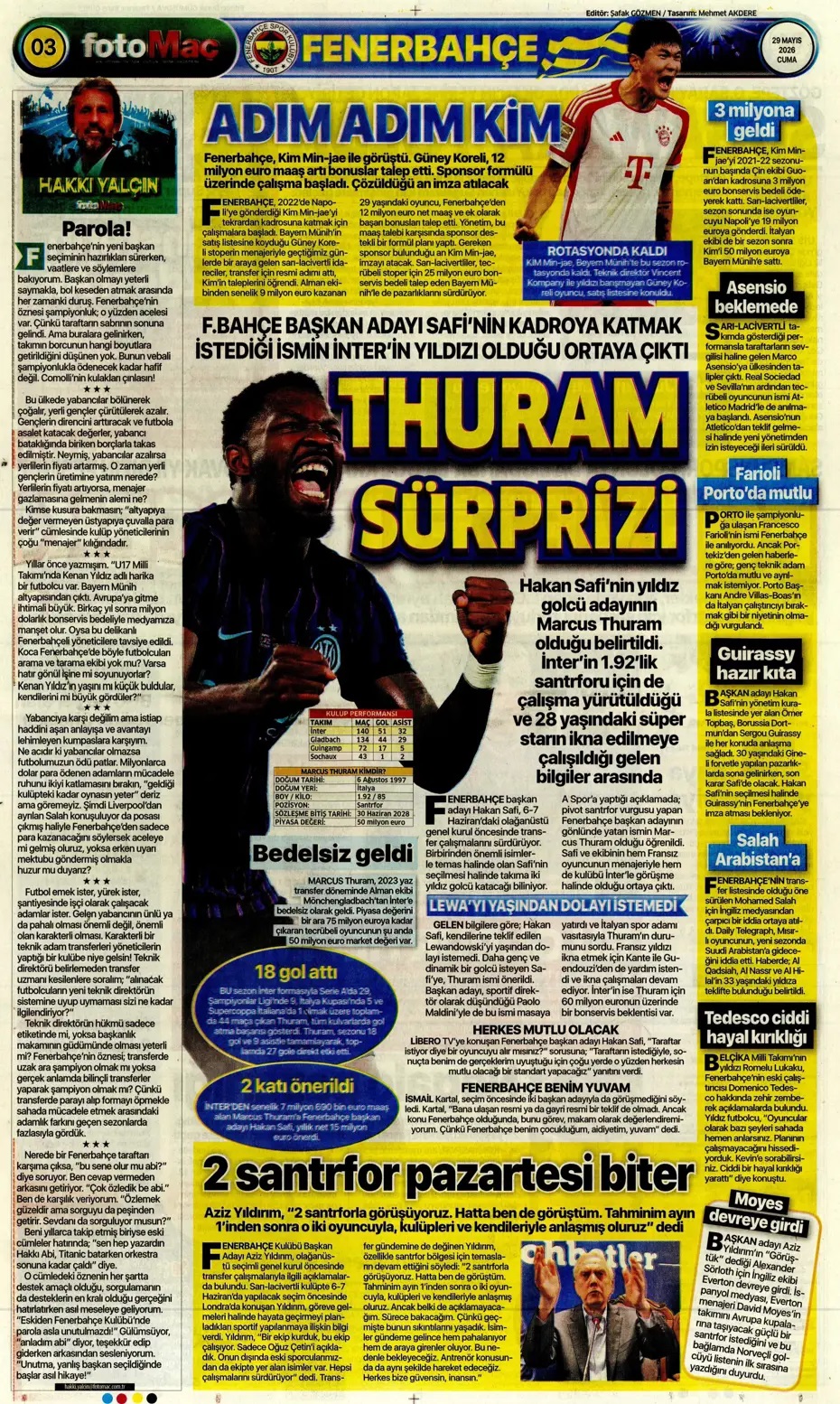 Aziz Yıldırım: Ben Başkan değil, liderim! Spor basını bugün ne yazdı? (29 Mayıs) - 3. fotoğraf