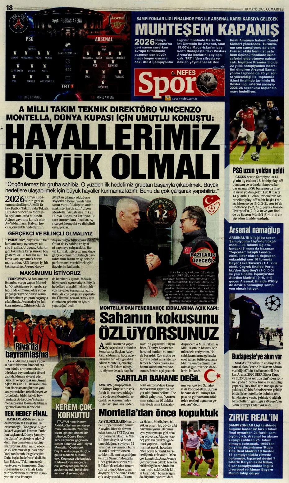Tek düşüncem Milli Takım! Spor basını bugün ne yazdı? (30 Mayıs) - 11. fotoğraf