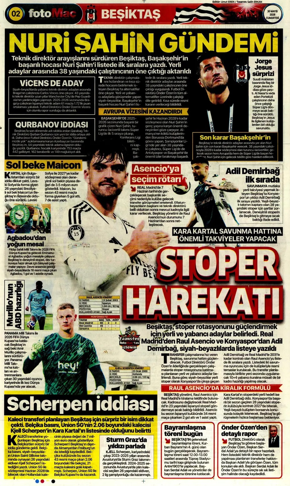 Tek düşüncem Milli Takım! Spor basını bugün ne yazdı? (30 Mayıs) - 9. fotoğraf
