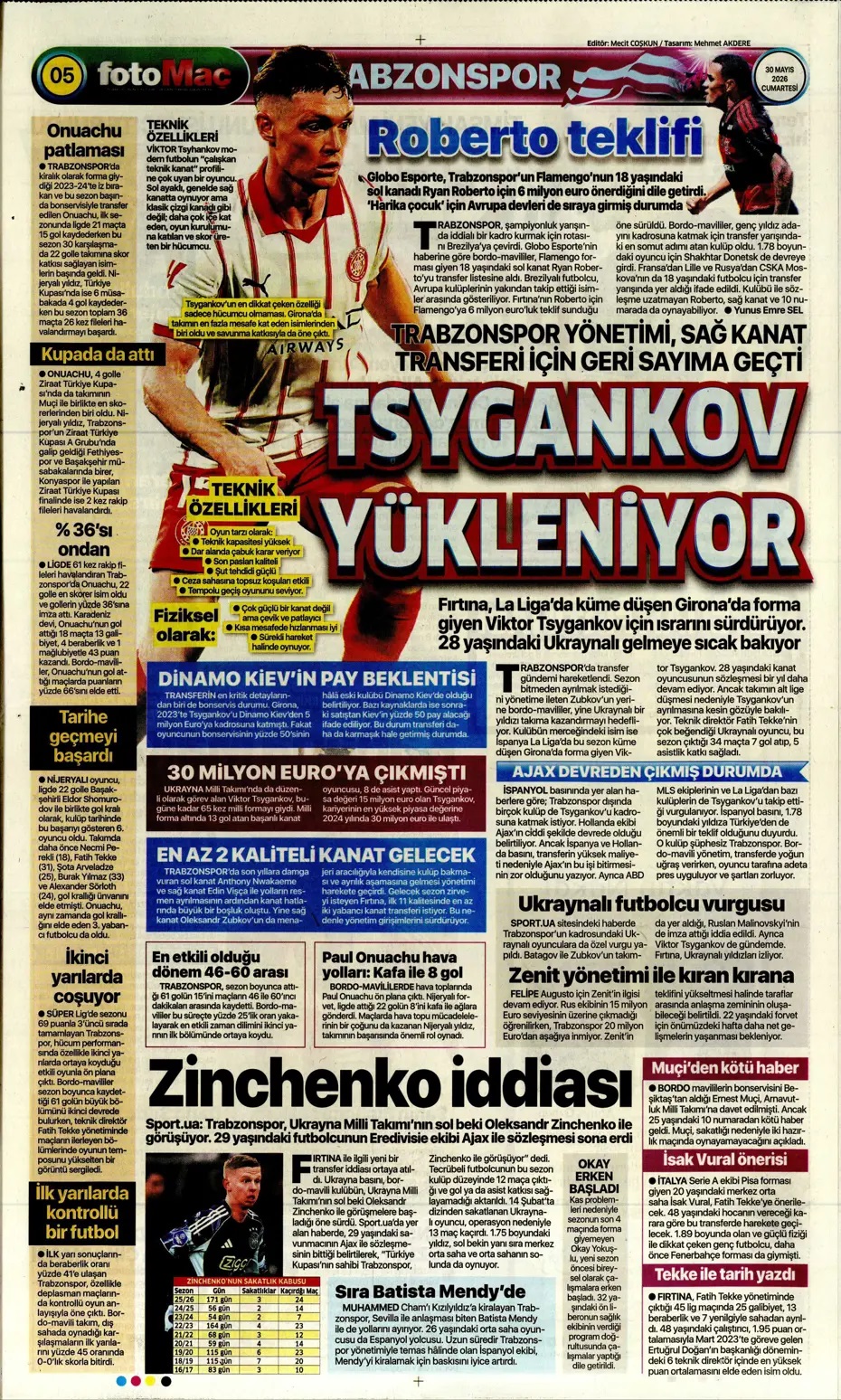 Tek düşüncem Milli Takım! Spor basını bugün ne yazdı? (30 Mayıs) - 2. fotoğraf