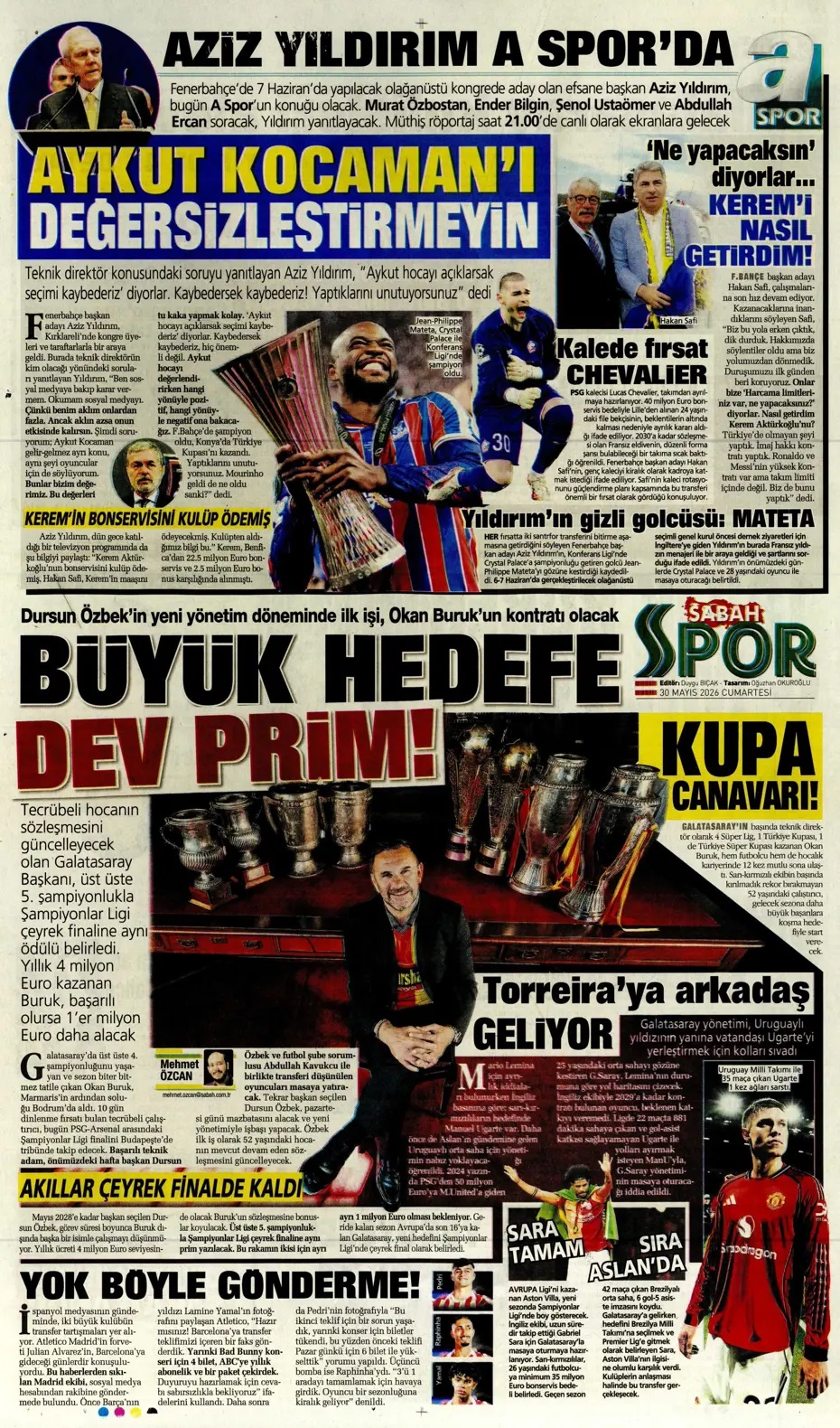 Tek düşüncem Milli Takım! Spor basını bugün ne yazdı? (30 Mayıs) - 5. fotoğraf
