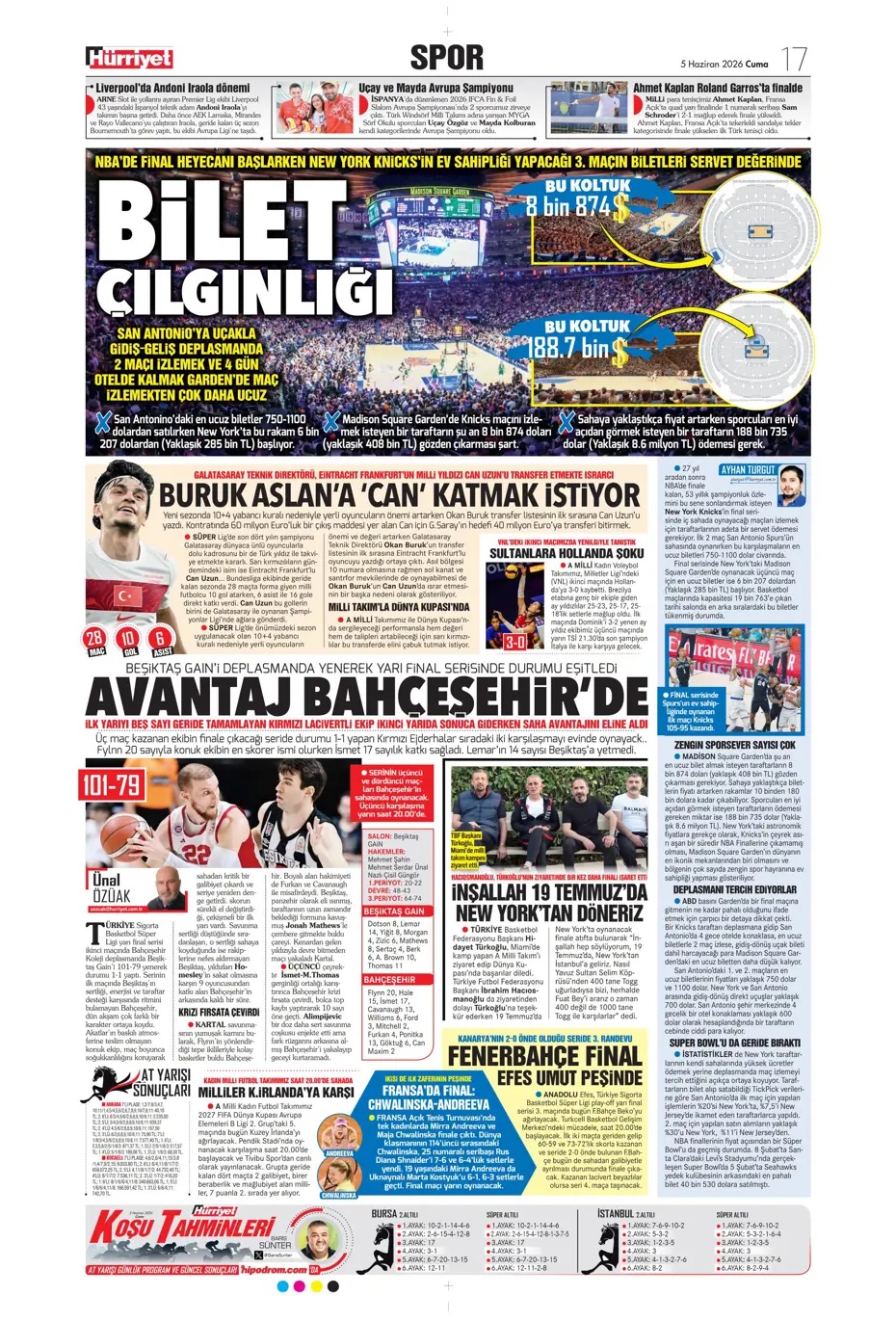 Saran'a 2yıl 6 ay hapis cezası! Spor basını bugün ne yazdı? (5 Haziran)  - 4. fotoğraf
