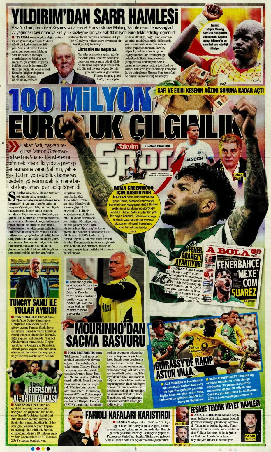 Saran'a 2yıl 6 ay hapis cezası! Spor basını bugün ne yazdı? (5 Haziran)  - 7. fotoğraf