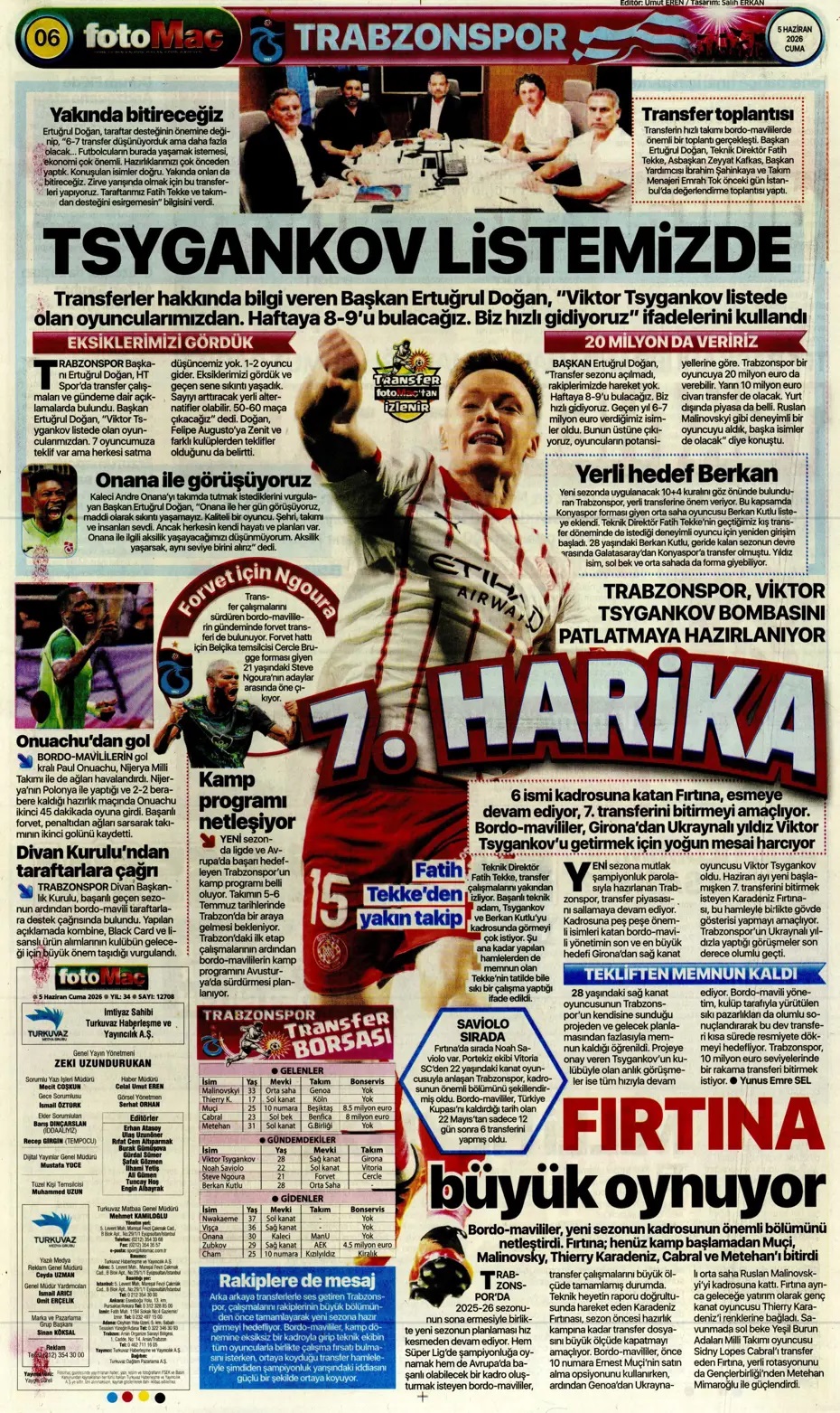 Saran'a 2yıl 6 ay hapis cezası! Spor basını bugün ne yazdı? (5 Haziran)  - 11. fotoğraf