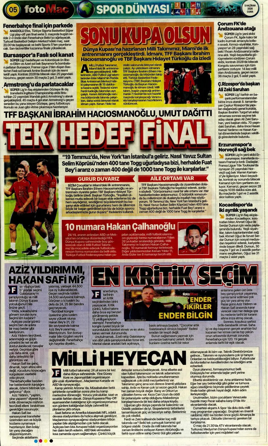 Saran'a 2yıl 6 ay hapis cezası! Spor basını bugün ne yazdı? (5 Haziran)  - 3. fotoğraf