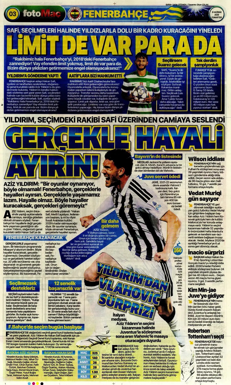 Kongre heyecanı başlıyor! Spor basını bugün ne yazdı? (6 Haziran) - 7. fotoğraf