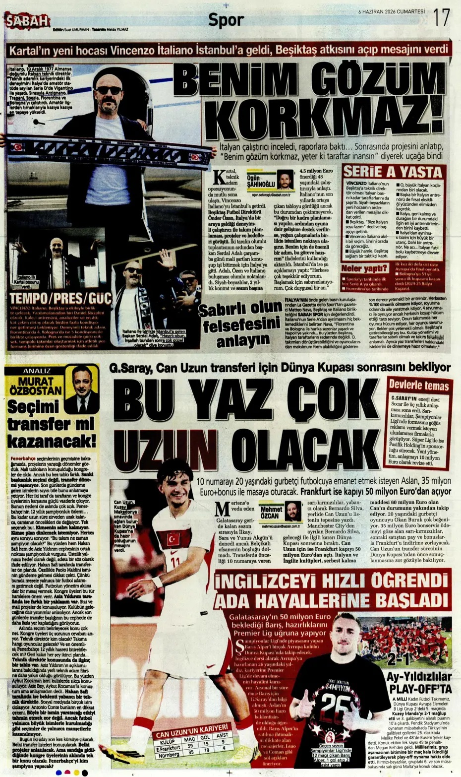 Kongre heyecanı başlıyor! Spor basını bugün ne yazdı? (6 Haziran) - 4. fotoğraf