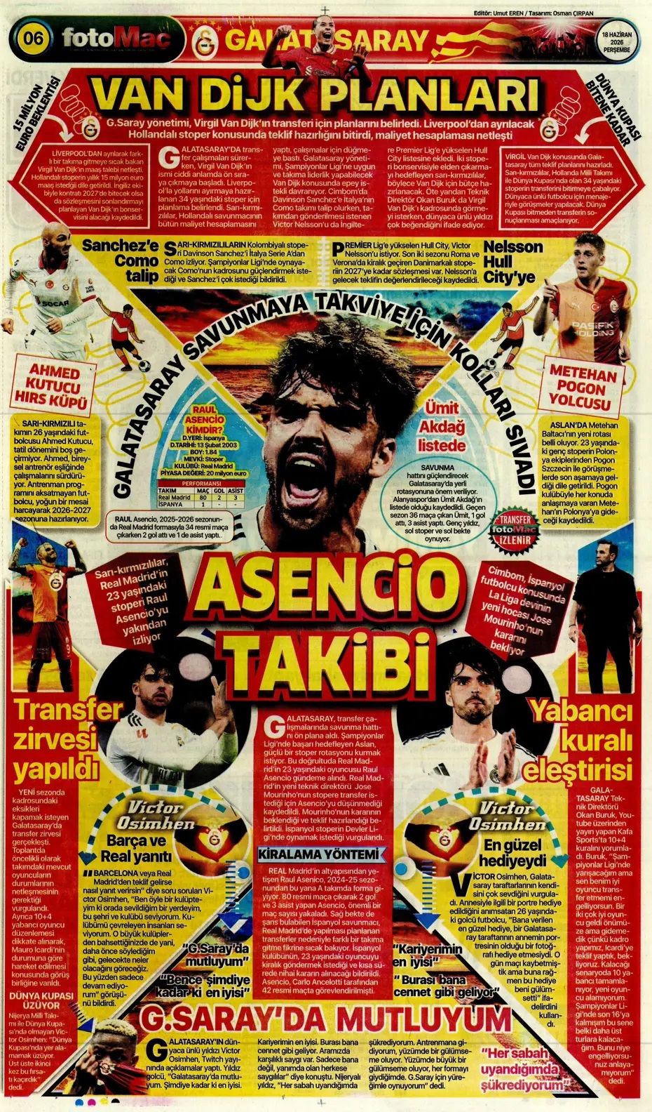 Duvara karşı Kenan ve Barış! Spor basını bugün ne yazdı? (18 Haziran) - 7. fotoğraf