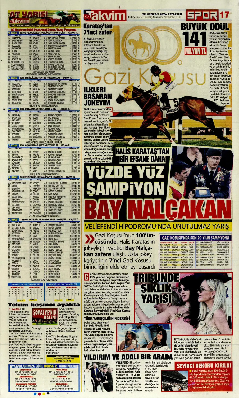 Bizim Çocuklar servet tepti | Spor manşetleri - 22. fotoğraf