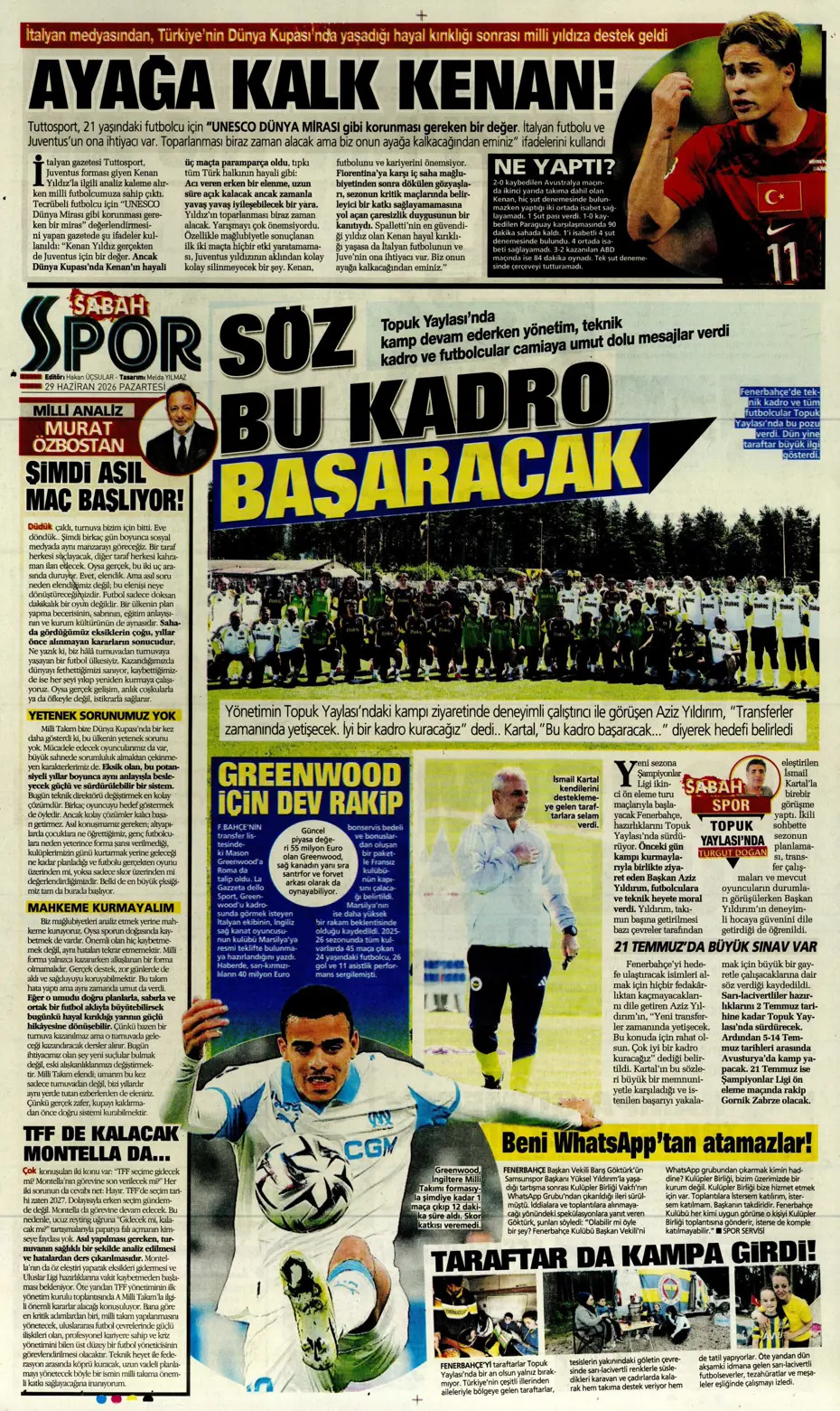 Bizim Çocuklar servet tepti | Spor manşetleri - 24. fotoğraf