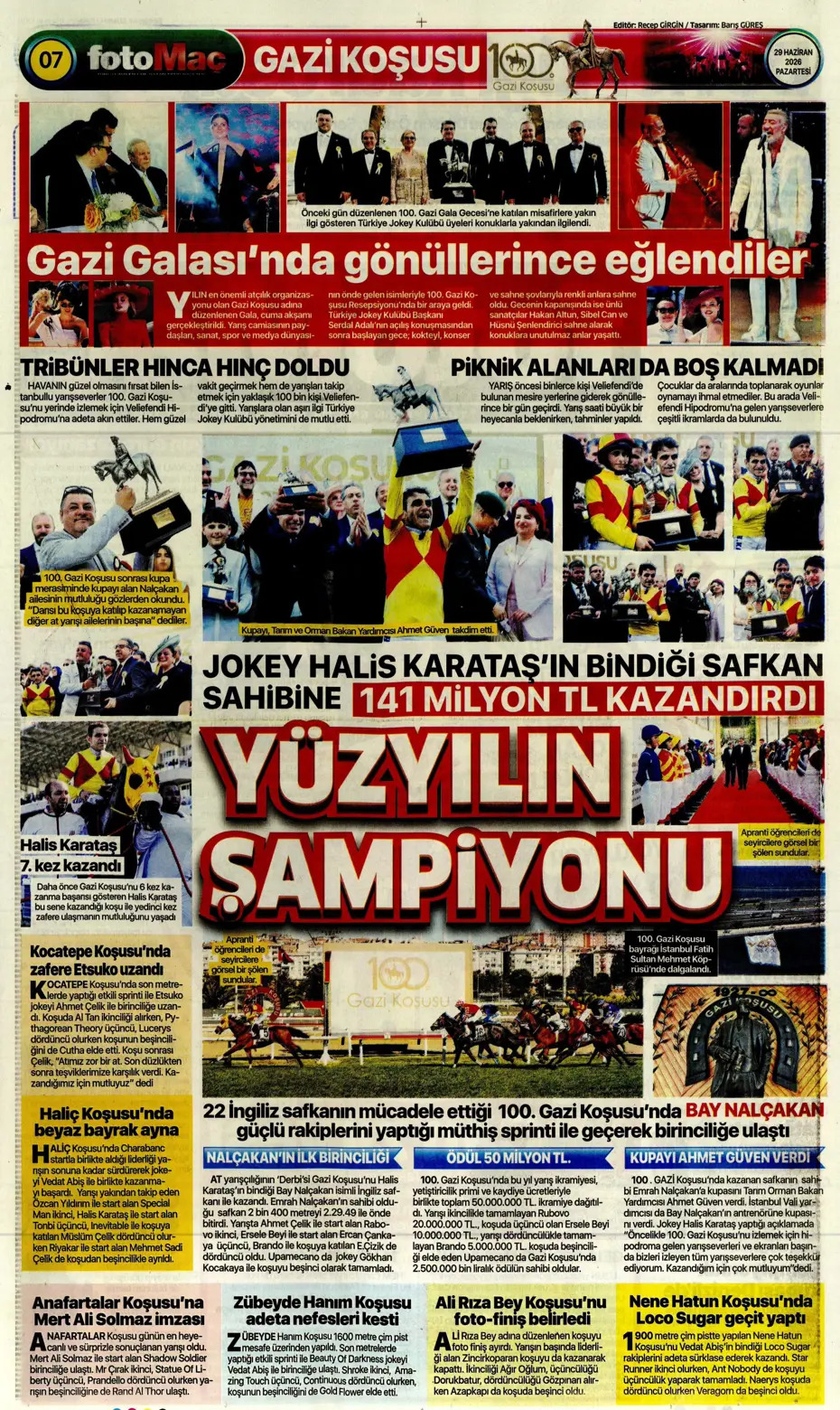 Bizim Çocuklar servet tepti | Spor manşetleri - 31. fotoğraf