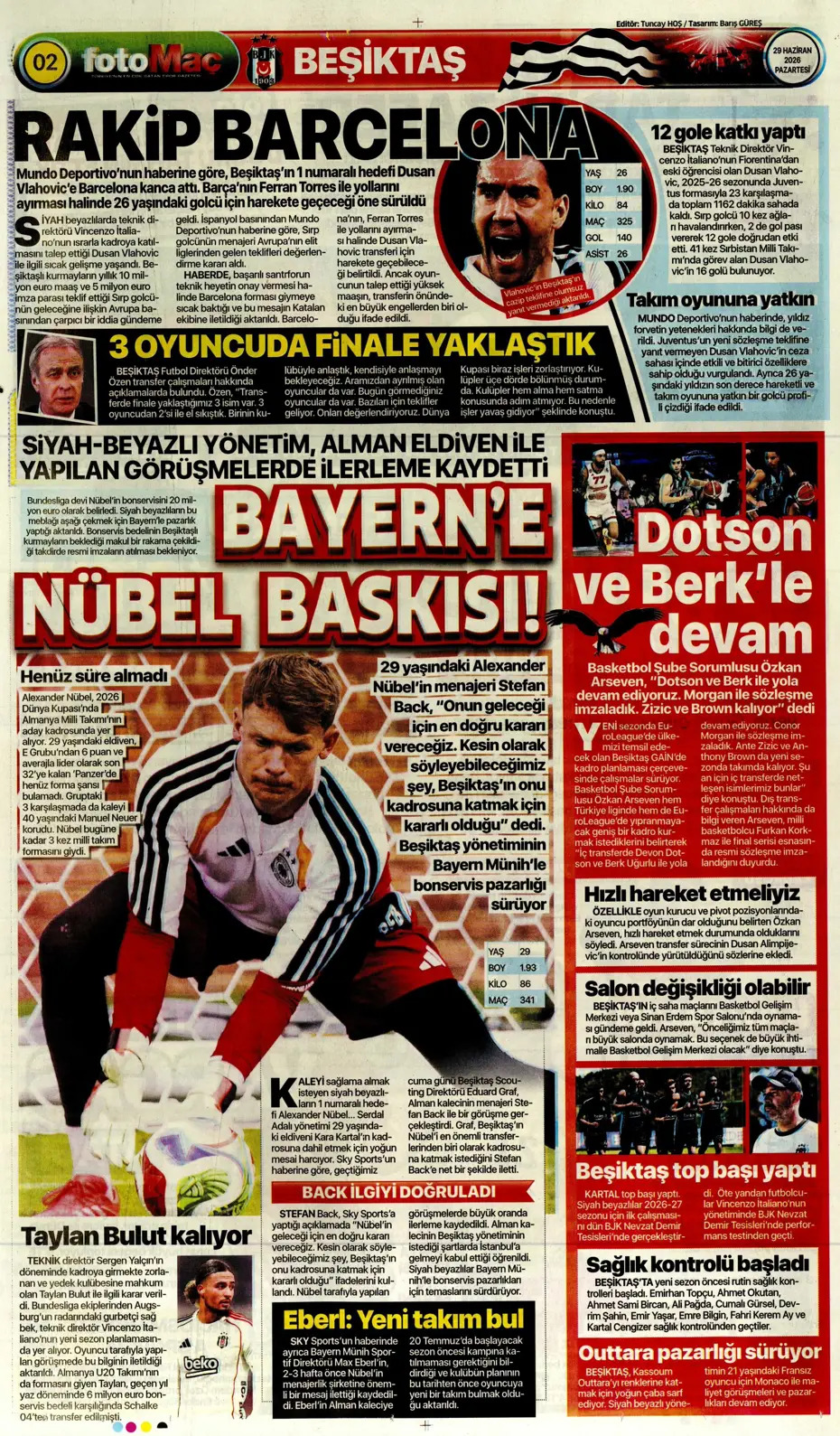 Bizim Çocuklar servet tepti | Spor manşetleri - 34. fotoğraf