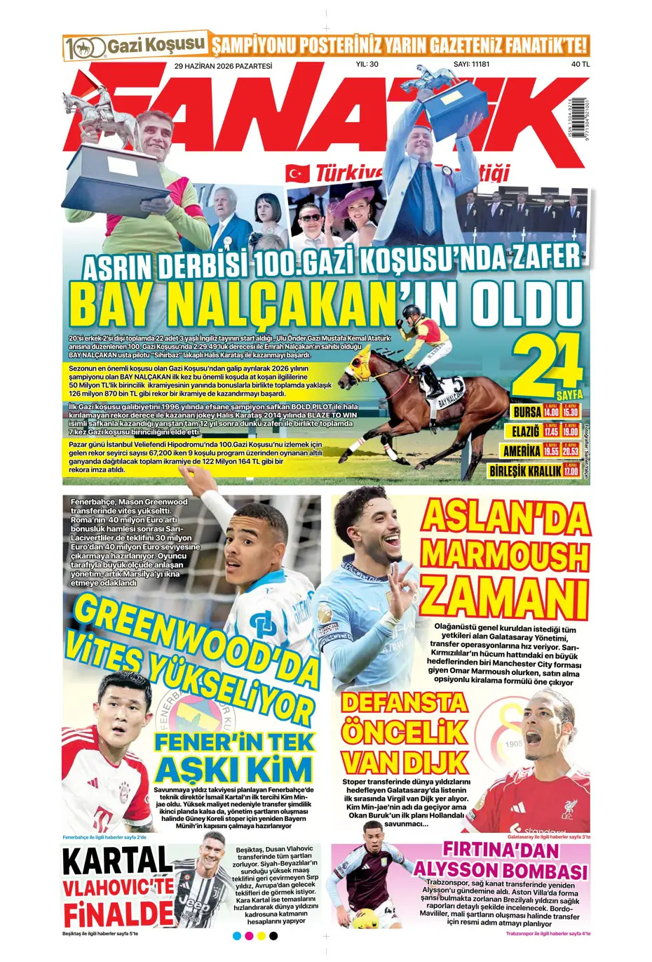 Bizim Çocuklar servet tepti | Spor manşetleri - 15. fotoğraf