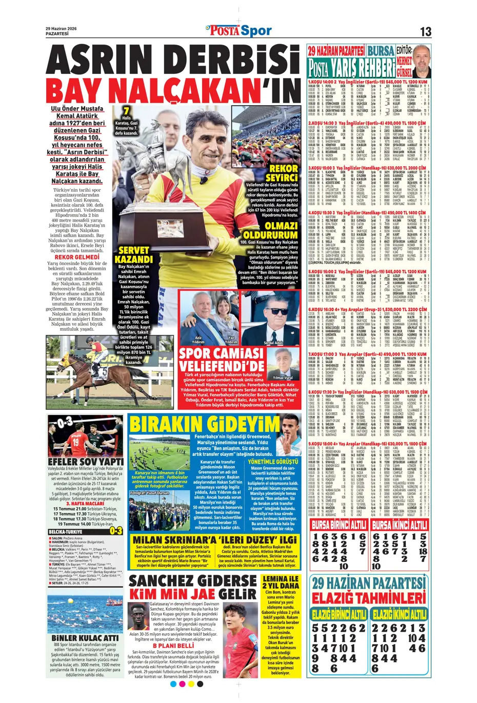 Bizim Çocuklar servet tepti | Spor manşetleri - 17. fotoğraf