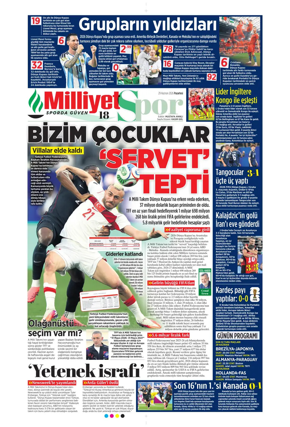 Bizim Çocuklar servet tepti | Spor manşetleri - 13. fotoğraf