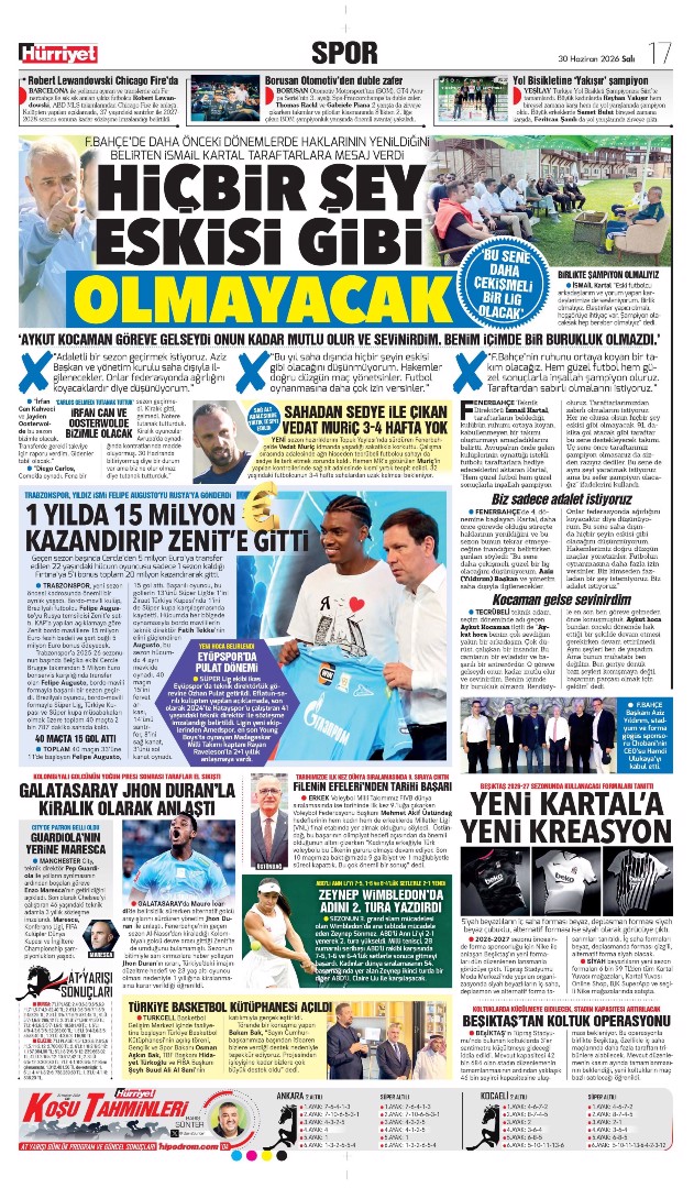 Hiçbir şey eskisi gibi olmayacak | Spor manşetleri - 7. fotoğraf