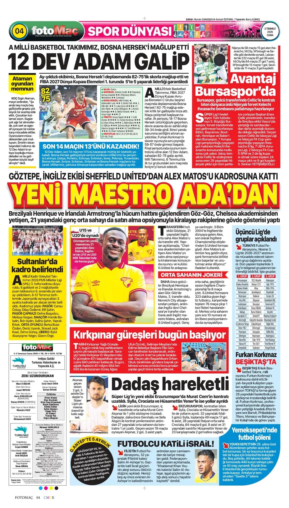 9 numaralı yeni lider Osimhen! Spor basını bugün ne yazdı? (3 Temmuz) - 2. fotoğraf