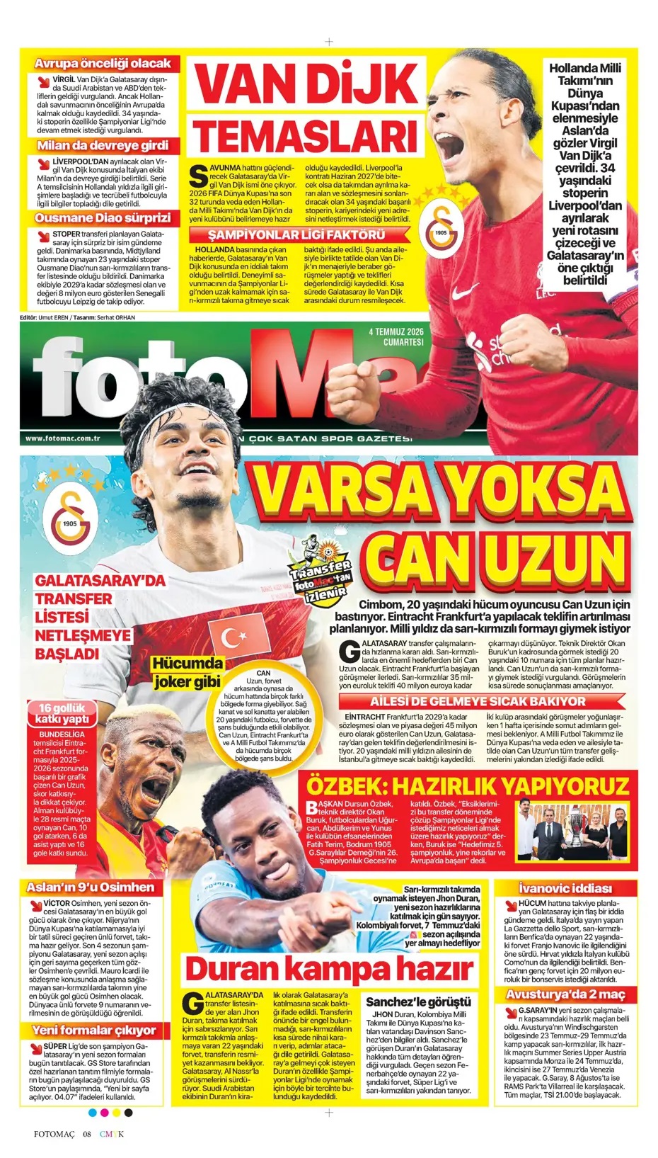Kupakolik AKE Fener'de! Spor basını bugün ne yazdı? (4 Temmuz) - 9. fotoğraf