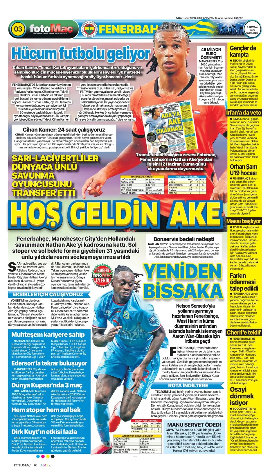 Kupakolik AKE Fener'de! Spor basını bugün ne yazdı? (4 Temmuz) - 12. fotoğraf