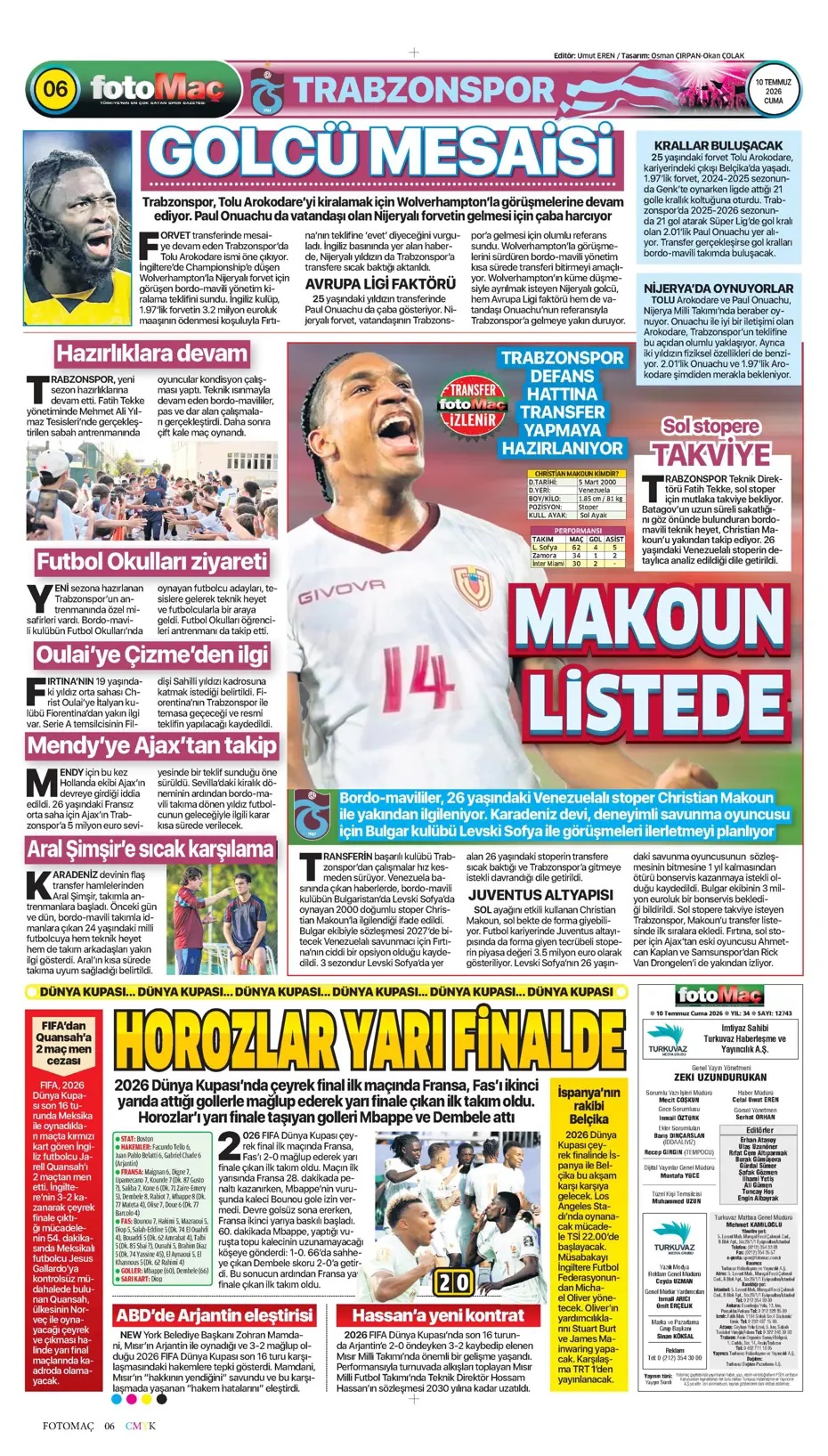 Adı gibi Süper olsun! Spor basını bugün ne yazdı? (10 Temmuz) - 10. fotoğraf