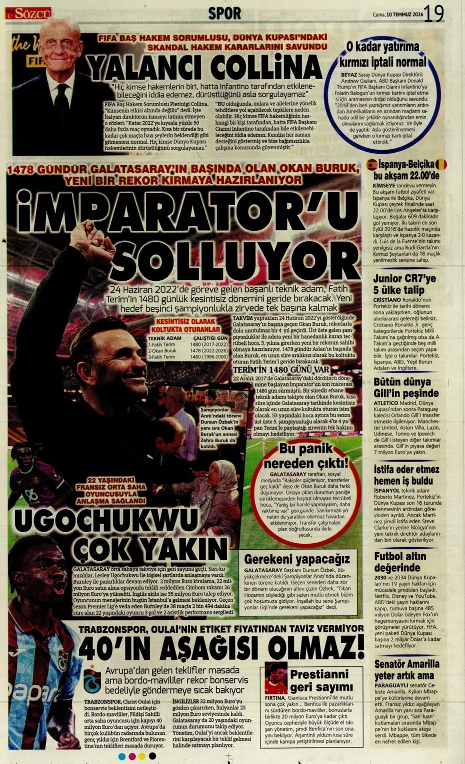 Adı gibi Süper olsun! Spor basını bugün ne yazdı? (10 Temmuz) - 7. fotoğraf