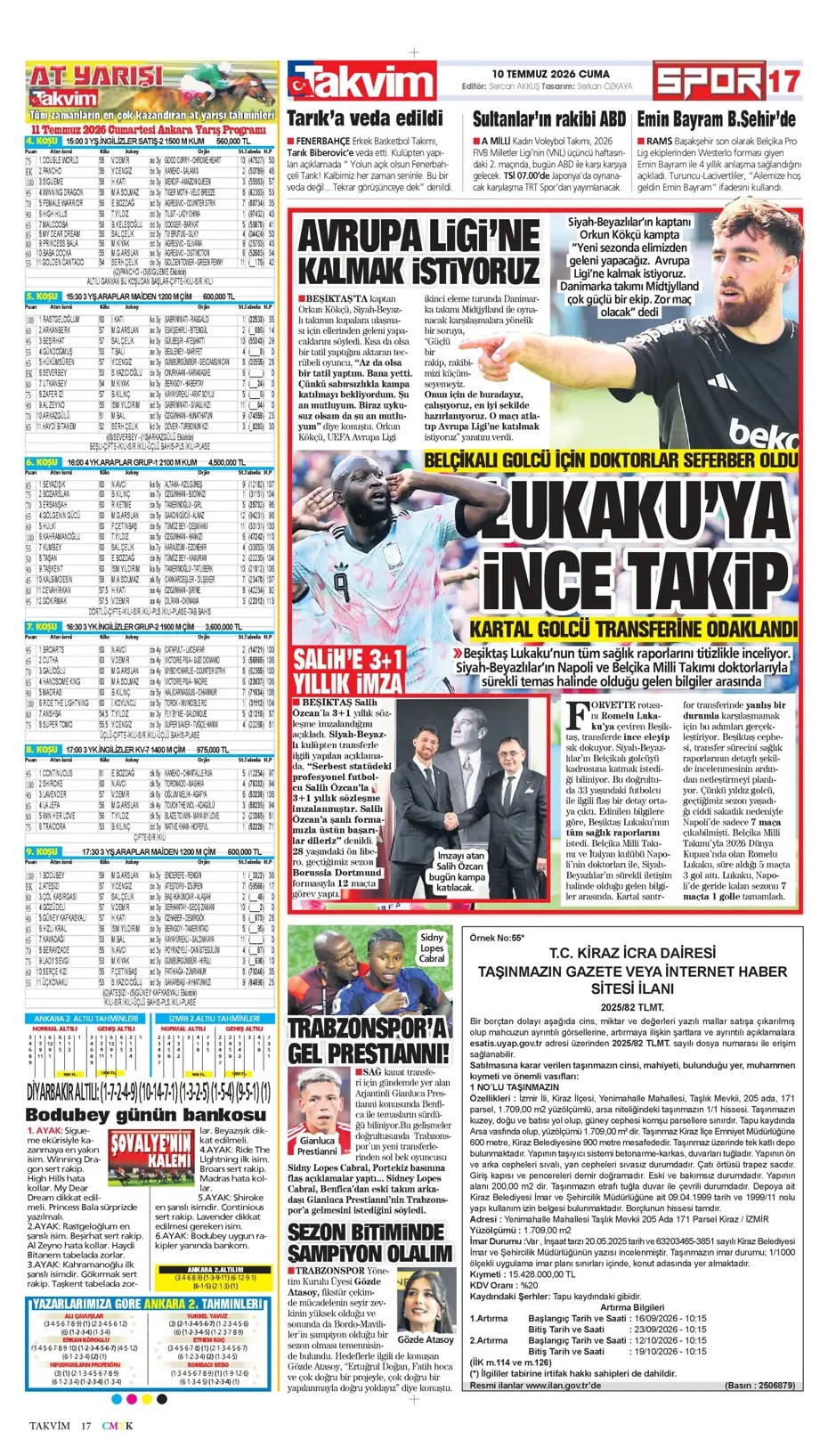 Adı gibi Süper olsun! Spor basını bugün ne yazdı? (10 Temmuz) - 8. fotoğraf