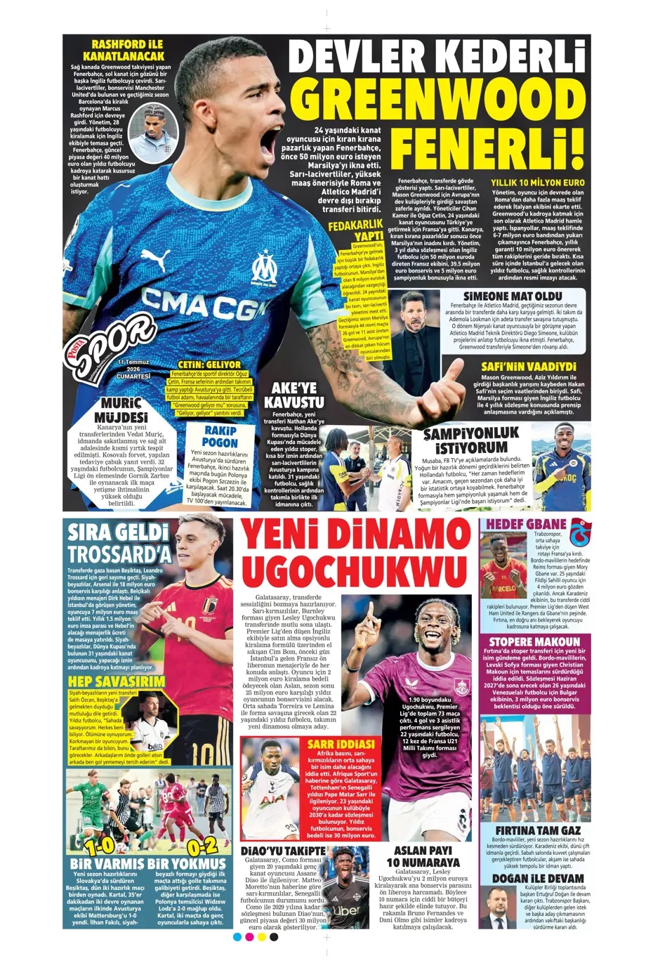 Greenwood Fenerli! Spor basını bugün ne yazdı? (11 Temmuz) - 12. fotoğraf