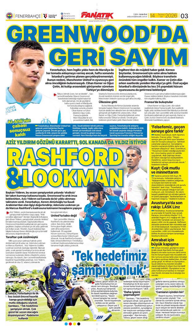 Greenwood geliyor | Spor manşetleri - 12. fotoğraf