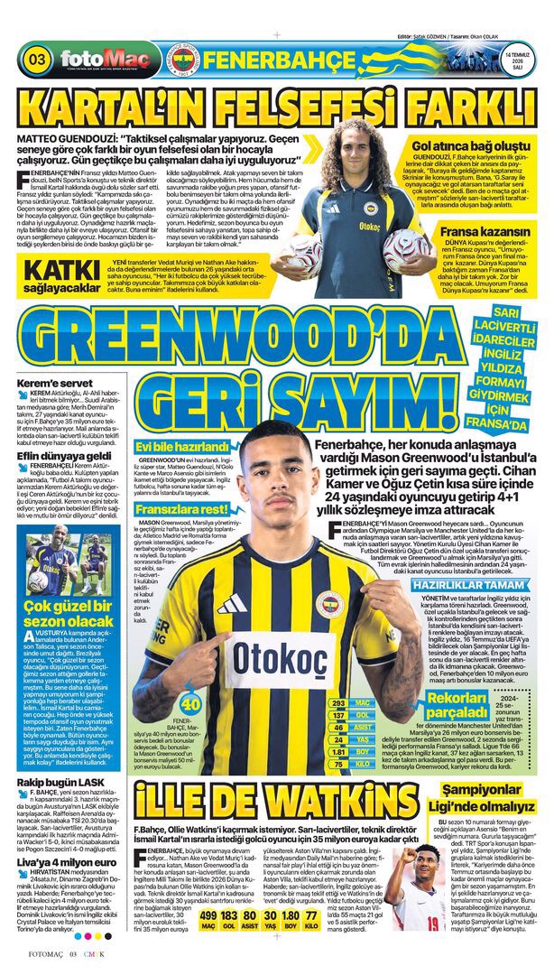 Greenwood geliyor | Spor manşetleri - 16. fotoğraf