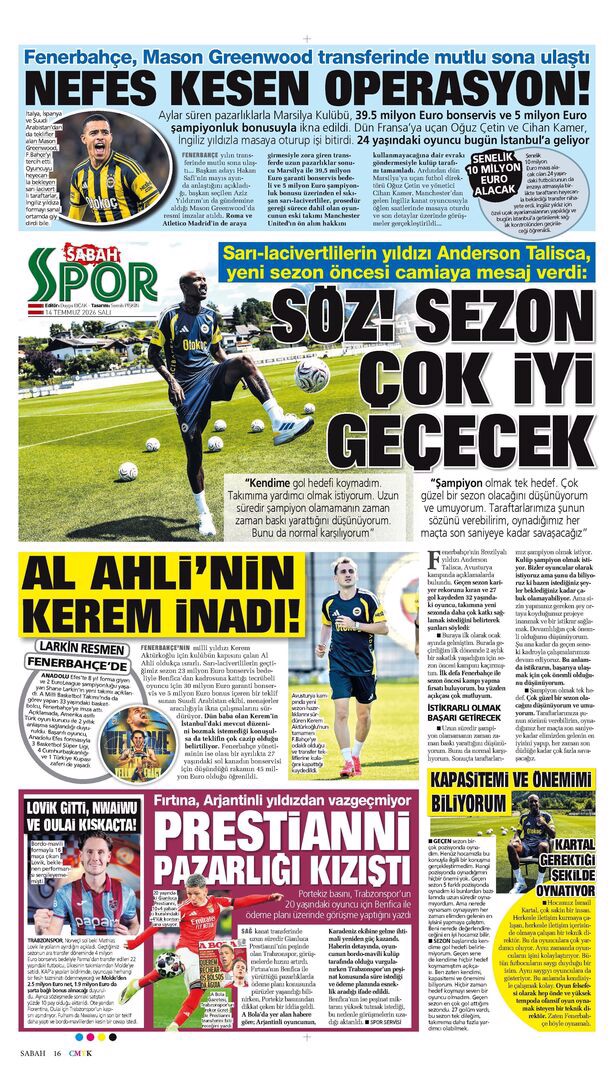 Greenwood geliyor | Spor manşetleri - 15. fotoğraf