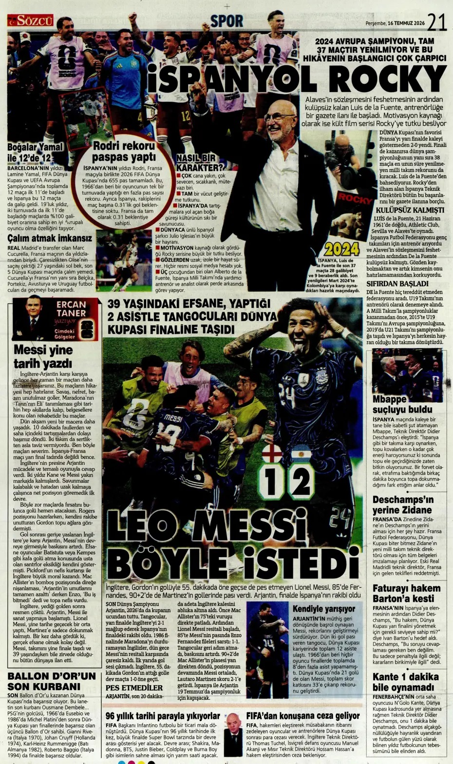 Aziz Yıldırım fark yarattı! Spor basını bugün ne yazdı? (16 Temmuz) - 8. fotoğraf