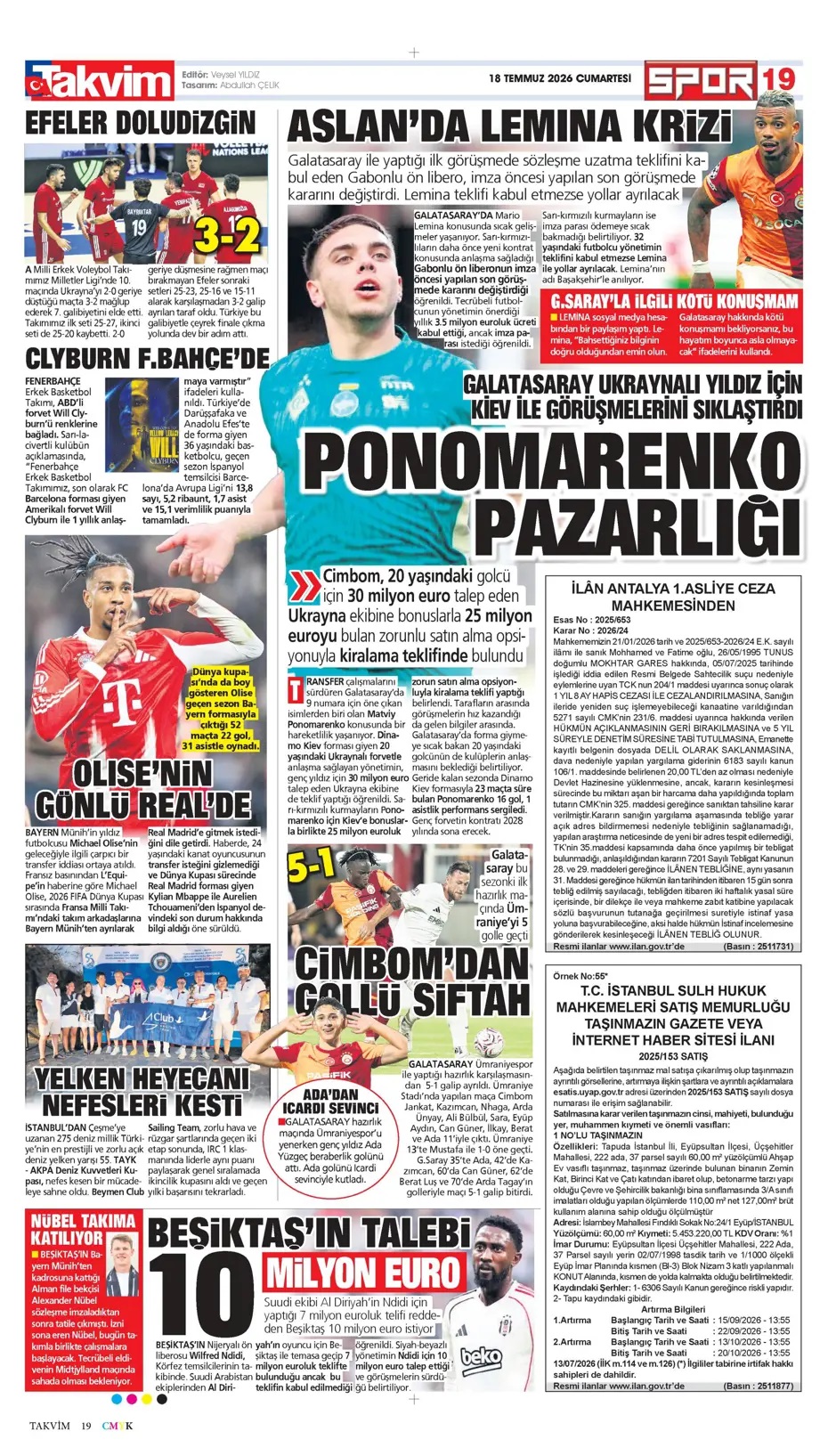 Fenerbahçe'den gövde gösterisi! Spor basını bugün ne yazdı? (18 Temmuz) - 10. fotoğraf