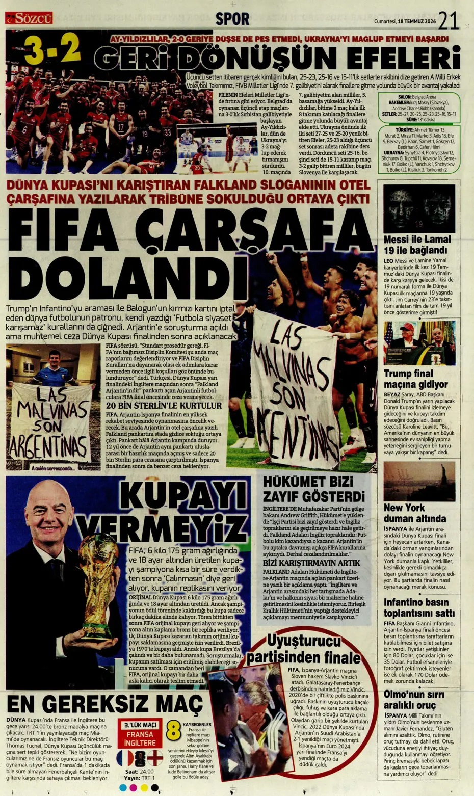 Fenerbahçe'den gövde gösterisi! Spor basını bugün ne yazdı? (18 Temmuz) - 9. fotoğraf