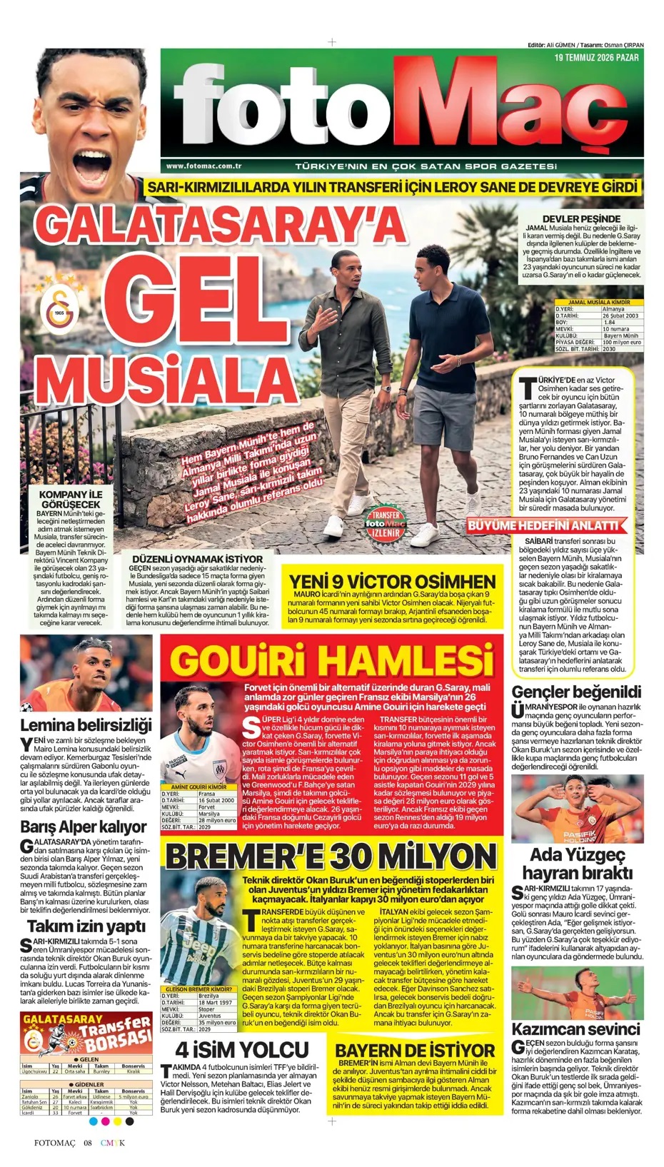 Salah'ta mutlu son! Spor basını bugün ne yazdı? (19 Temmuz) - 13. fotoğraf