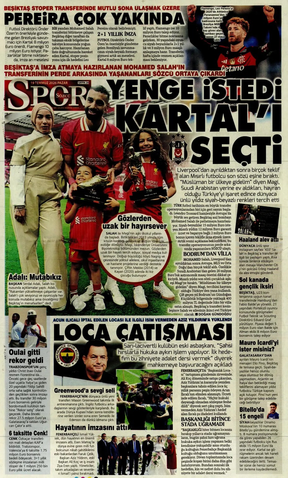 Salah'ta mutlu son! Spor basını bugün ne yazdı? (19 Temmuz) - 6. fotoğraf