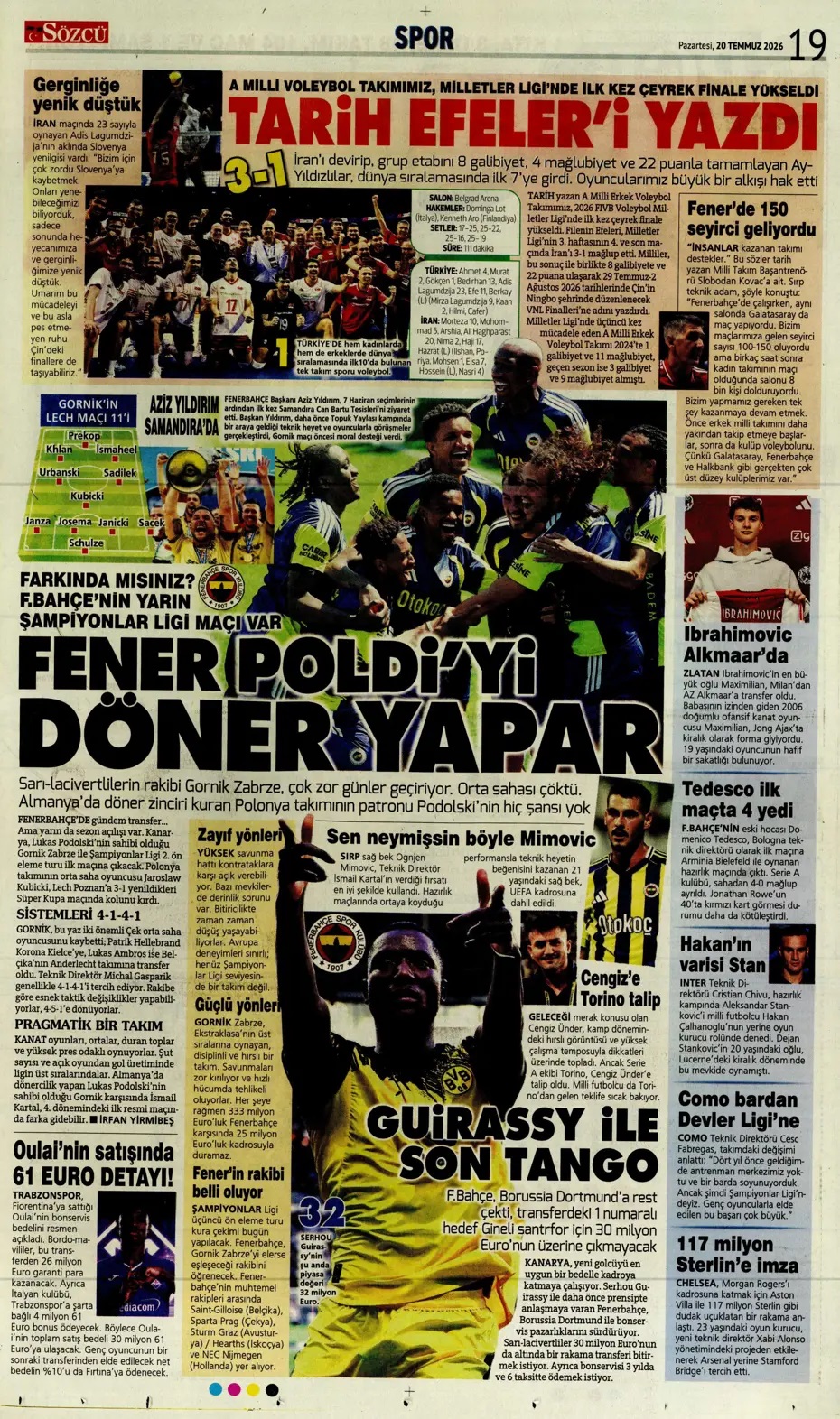 Salah'ta menajer krizi! Spor basını bugün ne yazdı? (20 Temmuz) - 8. fotoğraf