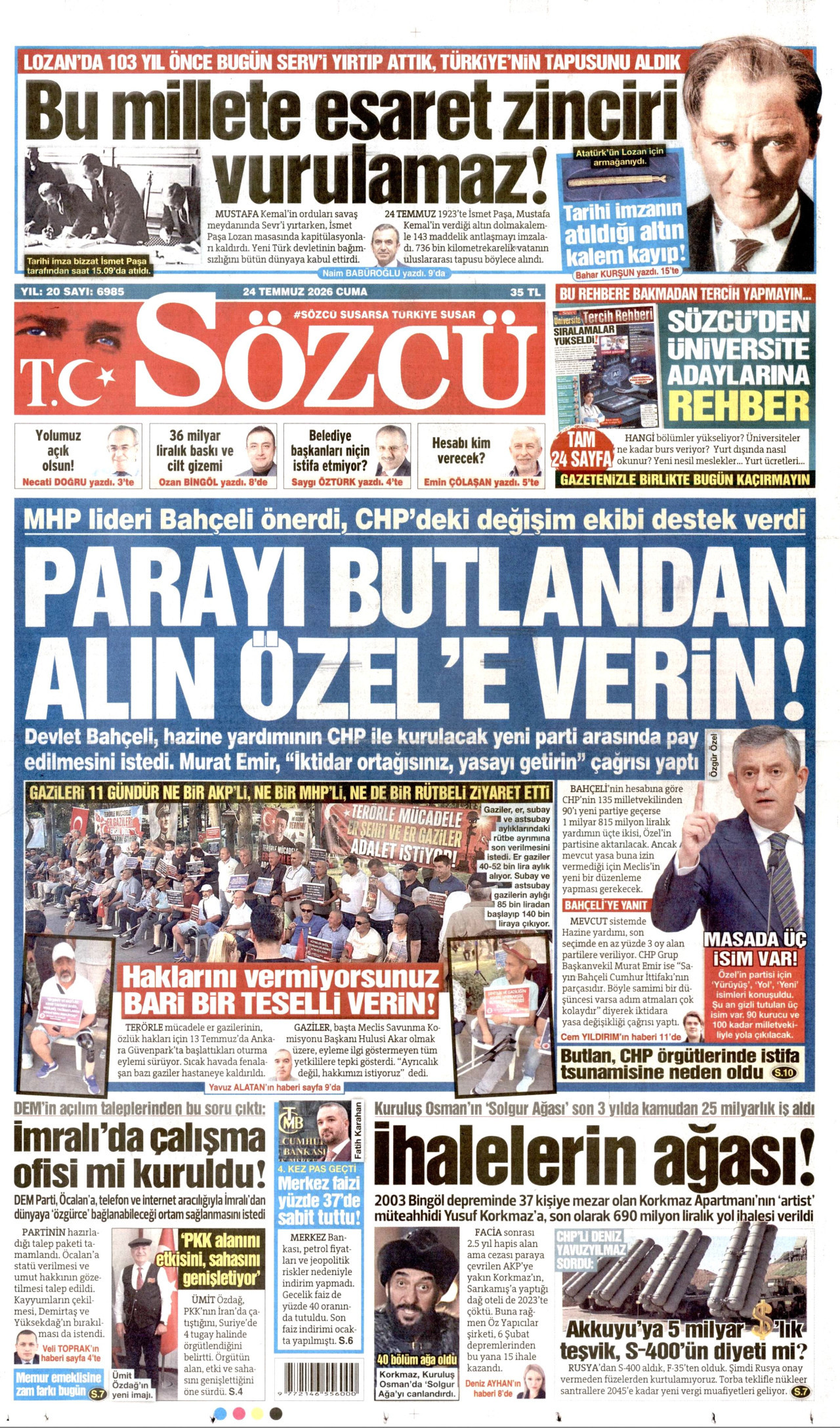 Gazeteler bugün ne yazdı? (24 Temmuz) - 4. fotoğraf
