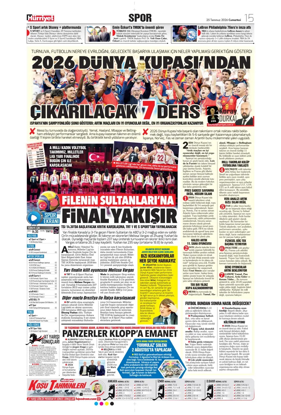 Rafael Leo çıkarması! Spor basını bugün ne yazdı? (25 Temmuz) - 3. fotoğraf