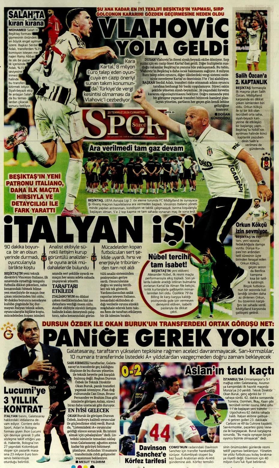 Rafael Leo çıkarması! Spor basını bugün ne yazdı? (25 Temmuz) - 5. fotoğraf