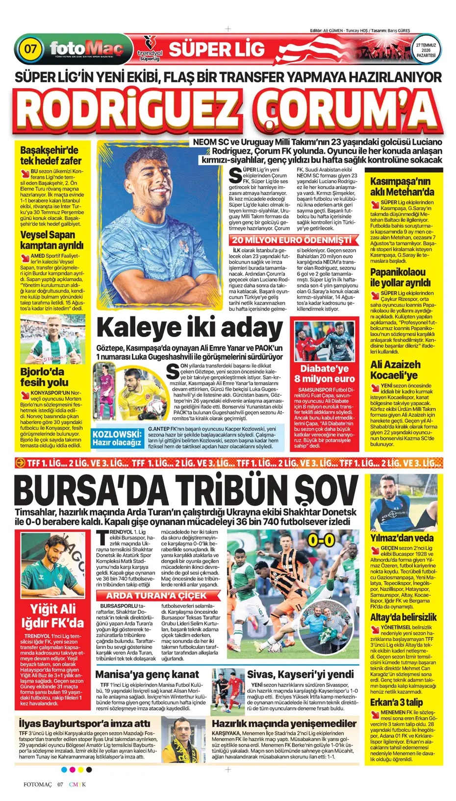 Okan Buruk: Hedef en iyiyi yapmak! Spor basını bugün ne yazdı? (27 Temmuz) - 8. fotoğraf