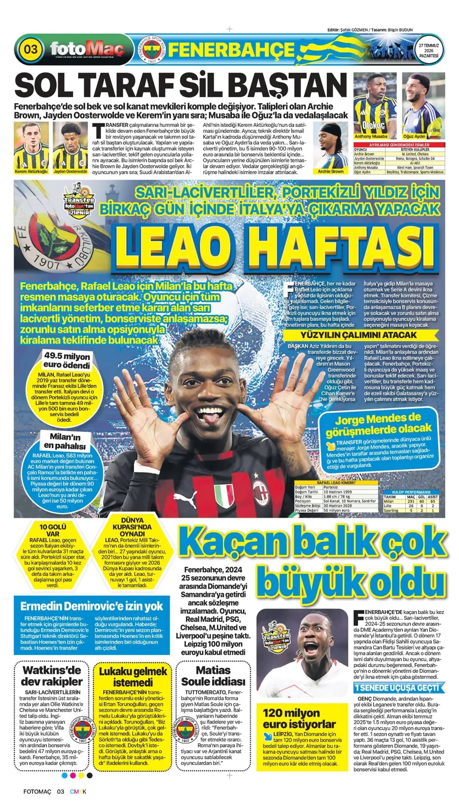 Okan Buruk: Hedef en iyiyi yapmak! Spor basını bugün ne yazdı? (27 Temmuz) - 9. fotoğraf