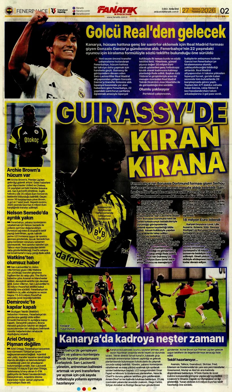 Okan Buruk: Hedef en iyiyi yapmak! Spor basını bugün ne yazdı? (27 Temmuz) - 6. fotoğraf