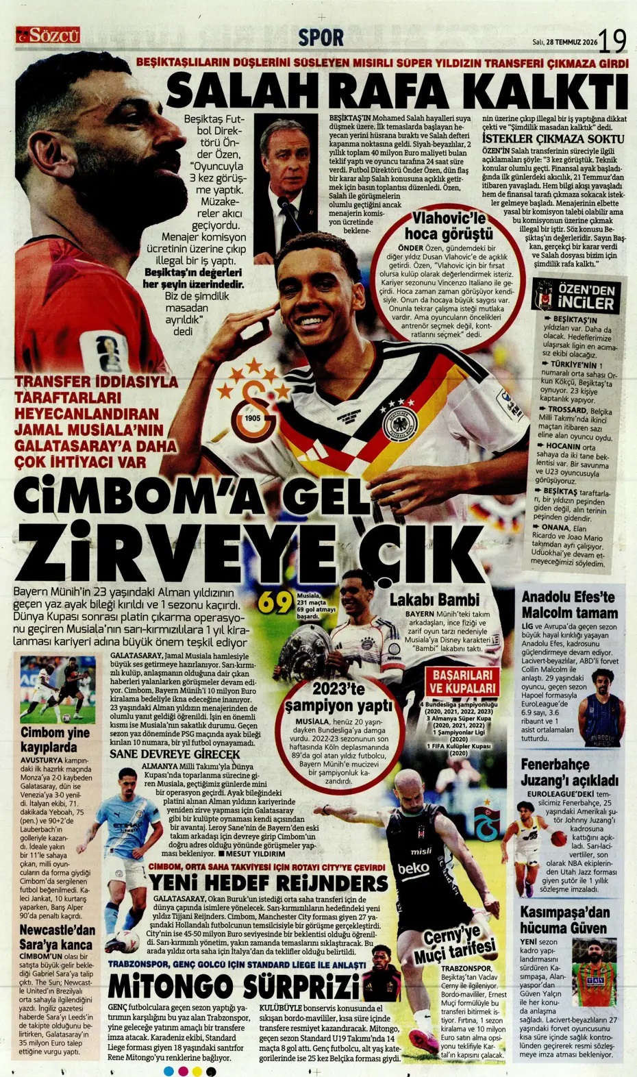 Salah rafa kalktı! Spor basını bugün ne yazdı? (28 Temmuz) - 7. fotoğraf