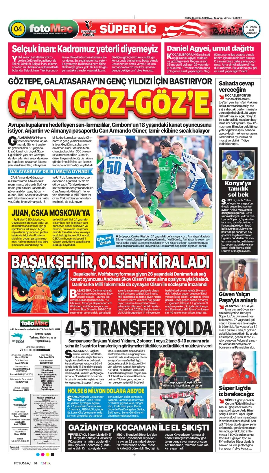 Galatasaray sos veriyor! Spor basını bugün ne yazdı? (29 Temmuz) - 7. fotoğraf